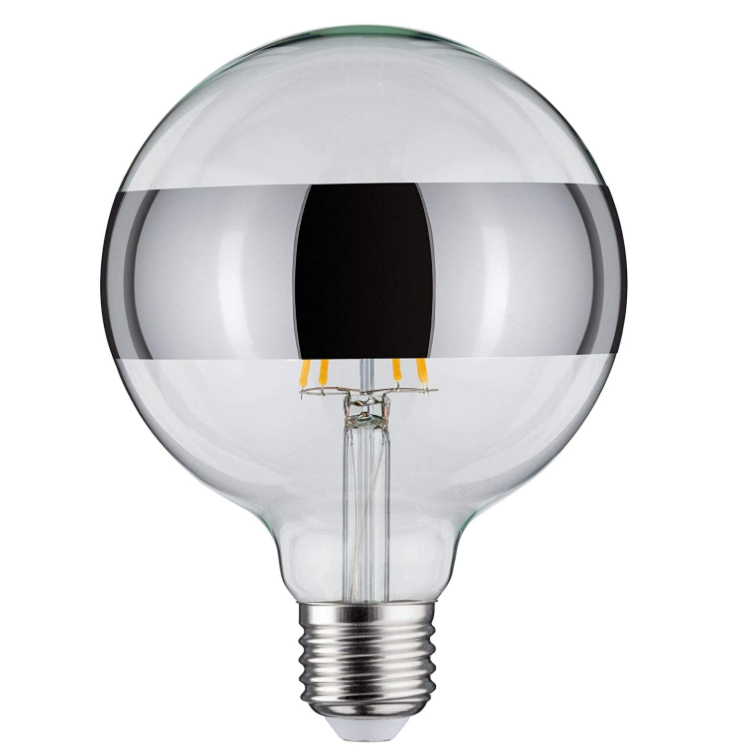 G125 Half Chrome LED Globe lamp