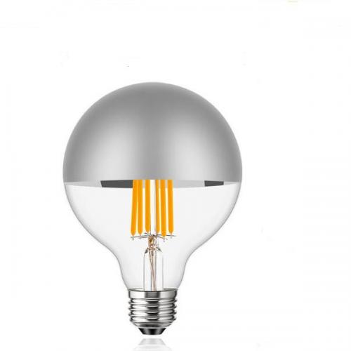 G80 Globe LED Half Chrome Light Bulb