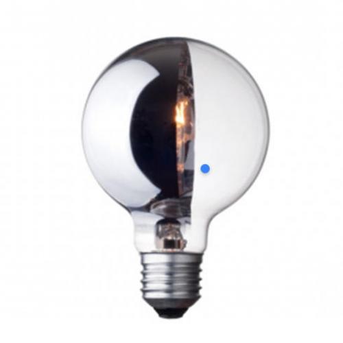 G95 Globe Half Chrome LED Bulb