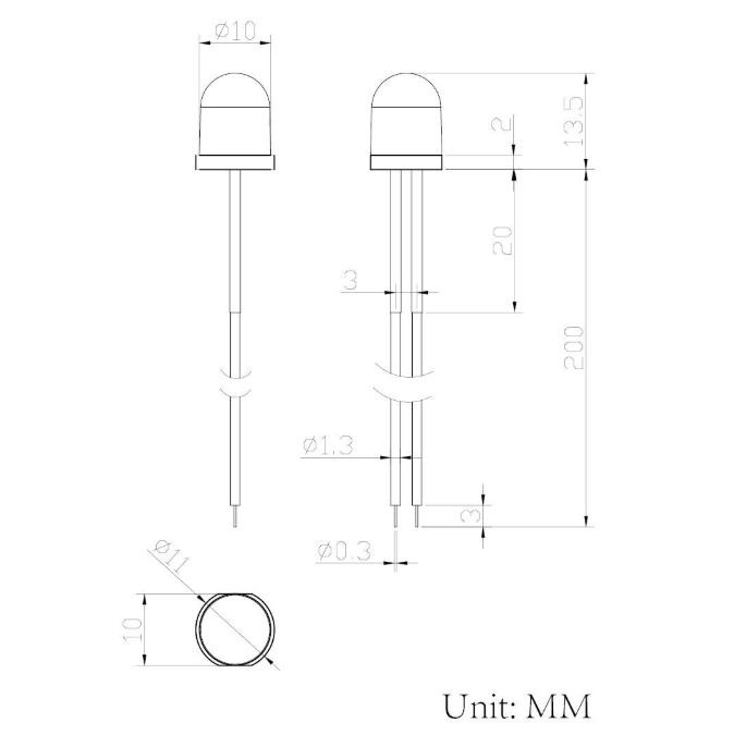Low Voltage Colored Prewired LED Diodes Lamp