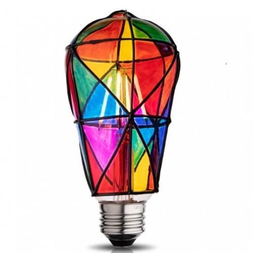 ST64 Artistic Edison LED Painted Light Bulbs